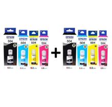 2 kit epson 504 originais epson 504 (2 de cada refil colorido + 2 refil preto) 2 kit epson 504 originais epson 504 (2 de cada refil colorido + 2 refil preto)