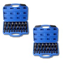 2 Kit Extrator P/ Parafusos Danificados Com 25 Peças Delta 2 Kit Extrator P/ Parafusos Danificados Com 25 Peças Delta