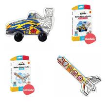 2 Kit Fazendo Arte Com Balão! Atividades Colorir E Encher: Avião E Carrinho 2 Kit Fazendo Arte Com Balão! Atividades Colorir E Encher: Avião E Carrinho