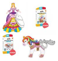 2 Kit Fazendo Arte Com Balão! Atividades Colorir E Encher: Princesa E Unicórnio 2 Kit Fazendo Arte Com Balão! Atividades Colorir E Encher: Princesa E Unicórnio