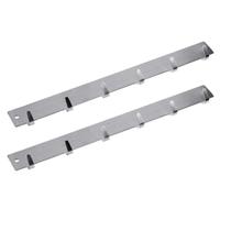 2 kit Gancho Inox Multiuso Cabide Fixação Adesivo ou Parafuso