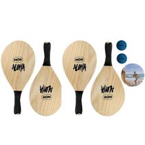 2 Kit Jogo Esportes Na Praia Frescobol Beach Tenis