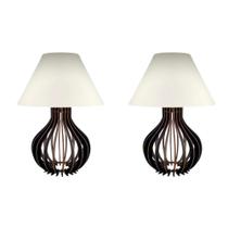 2 Kit Luminária Abajur Sala Decorativo Luminária Quarto -P-