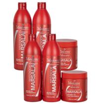 2 Kit Matizador Marsala Maycrene (2 Shampoo + 2 Condicionador + 2 Máscara )