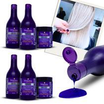 2 Kit Matizador Platinum Maycrene 6x500(Shampoo + Condicionador + Máscara)