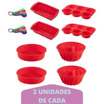 2 Kit Medidora 5 Pç Cores + 4 Modelo Forma Silicone Sortida 2 Kit Medidora 5 Pç Cores + 4 Modelo Forma Silicone Sortida