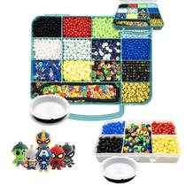 2 Kit Miçanga Masculino Infantil Maleta Caixa Pingente Heroi Vingador 2 Kit Miçanga Masculino Infantil Maleta Caixa Pingente Heroi Vingador