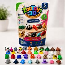 2 Kit Miniaturas Articuladas 3d Animais Zooytoys3D 10und Leve para casa dois kits incrível com total de 10 miniaturas articuladas super detalhada