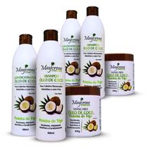 2 Kit Óleo De Coco Maycrene (2 Shamp + 2 Cond + 2 Másc )