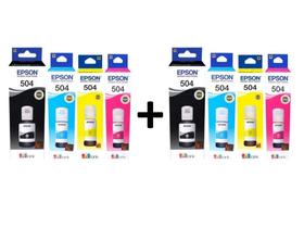 2 kit originais epson 504 (2 de cada refil colorido + 2 refil preto) 2 kit originais epson 504 (2 de cada refil colorido + 2 refil preto)