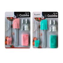 2 Kit P/ Confeitar Espatulas, Saco, Bico, Adaptador 14pçs