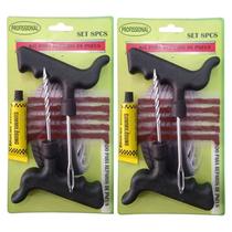 2 Kit Reparo Conserto Pneu S/ Câmera 5 Macarrões Carro Moto 2 Kit Reparo Conserto Pneu S/ Câmera 5 Macarrões Carro Moto