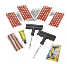 2 Kit Reparo Pneu Remendo Profissional Carro Moto+3 Macarrão 2 Kit Reparo Pneu Remendo Profissional Carro Moto+3 Macarrão
