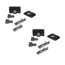 2 Kit Roldana Para Porta De Correr RO50 Guia Flex 1 Porta