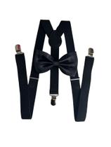 2 Kit Suspensório + Gravata Borboleta Adulto E Infantil Ref: 247/244