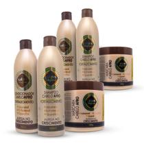 2 Kit Tratamento Cabelo Afro Mais Força Salon Maycrene 6x500ml