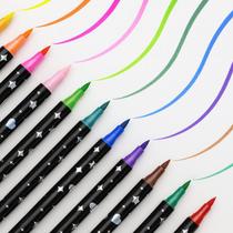 2 Kits Canetas para Colorir com Glitter 48 Cores Ponta Dupla