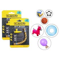 2 Kits Com 5 Bicos Para Bomba De Ar Manual Bolas Futebol Volei Basquete Boias Bexigas