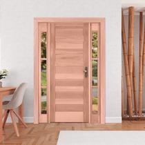 2 Kits de Porta de Madeira 2 Vitrôs Direita 213cmx136cmx12cm Pe28 Esel