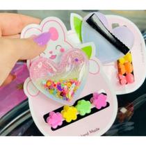 2 Kits de Presilhas Prendedor Acessório de Cabelo Grampo 10 Peças Coloridas