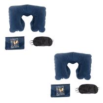 2 Kits de Viagem Com 3 Itens - Tapa Olho - Almofada - Protetor Auricular 2 Kits de Viagem Com 3 Itens - Tapa Olho - Almofada - Protetor Auricular