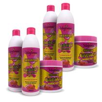2 Kits Framboesa e Morango Hidratante Shampoo, Condicionador e Máscara 6 Produtos