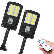 2 Kits Luminária Solar Led Sensor 3 Funções Parede Branco Frio 2 Kits Luminária Solar Led Sensor 3 Funções Parede Branco Frio
