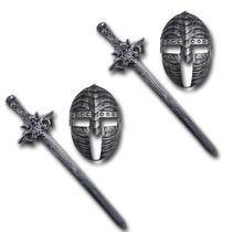 2 Kits Medieval Espada e Mascara Guerreiro De Combate JR0610 2 Kits Medieval Espada e Mascara Guerreiro De Combate JR0610