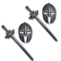 2 Kits Medieval Espada E Mascara Guerreiro De Combate Jr0610
