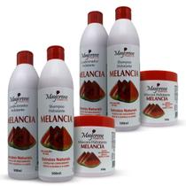 2 Kits Melancia Hidratante Capilar Extratos Naturais - 6 Produtos Maycrene