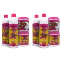 2 Kits Morango e Framboesa Hidratante com Gelatina Modeladora Capilar - 8 Produtos