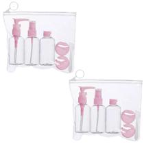 2 Kits Organizador Para Viagem 6 Frascos para creme shampoo na bolsinha Cores Sortidas lembrancinha 2 Kits Organizador Para Viagem 6 Frascos para creme shampoo na bolsinha Cores Sortidas lembrancinha