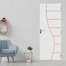 2 Kits Porta de Madeira Decorada 215x85cm com Batente de Aço 06cm Cantareira 2 Kits Porta de Madeira Decorada 215x85cm com Batente de Aço 06cm Cantareira