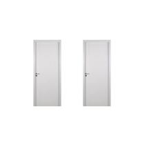 2 Kits Porta de Madeira Lisa 215x84cm com Batente de MDF Ultra 10cm Melamínico Abertura Direita Branco MGM 2 Kits Porta de Madeira Lisa 215x84cm com Batente de MDF Ultra 10cm Melamínico Abertura Direita Branco MGM