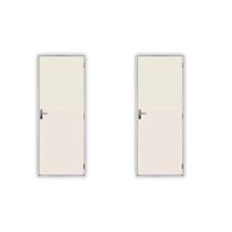 2 Kits Porta de Madeira Lisa 215x85cm com Batente de Aço 06cm Açomad