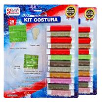 2 Kits Reparo de Roupas Conjunto de Agulhas e Linhas 39 peças
