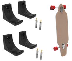 2 Kits Suporte De Parede Universal Skate Longboard Vertical