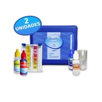 2 Kits Teste 3 em1 Medidor De Ph Cloro e Alcalinidade de Água de Piscinas 2 Kits Teste 3 em1 Medidor De Ph Cloro e Alcalinidade de Água de Piscinas