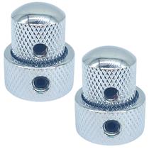 2 Knob Duplo Fino Metal CONCENTRICO LONGO Cromado DOLPHIN