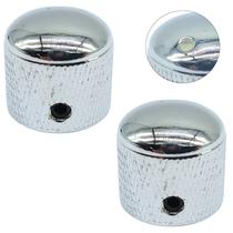 2 Knob guitarra metal DOME Cromado indicador bolinha MXP