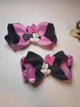 2 Laços em Gorgurão no Bico de Pato modelo Minnie
