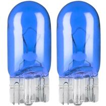 2 Lâmpada Halógena Pingo T10 Azul Iluminação Branca W5w 12v