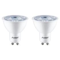 2 Lâmpada Led Dicróica GU10 Amarela 3000K MR16 4,8W Bivolt