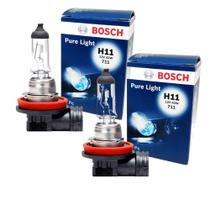 2 Lâmpadas Automotiva Original Bosch H11 12v 55w Pure Light