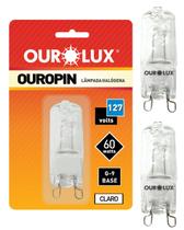 2 Lâmpadas Bipino 60w G9 Cor da Luz Amarelo 2800k 127v Ourolux