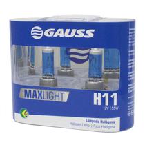 2 Lâmpadas De Farol H11 Super Branca 12v Gauss Gl95