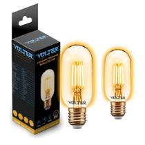 2 Lâmpadas Filamento Led Retrô Vintage 4w T45 2200k Volter 2 Lâmpadas Filamento Led Retrô Vintage 4w T45 2200k Volter