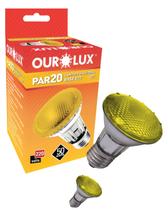 2 Lâmpadas Halógenas Decorativa Ourolux PAR20 50W 220V 30 Graus Base E27 Cor da Luz Amarela