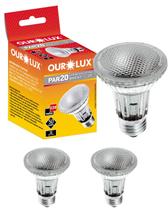 2 Lâmpadas Halógenas Ourolux PAR20 50W 220V E27 Luz Quente 2800K Amarela