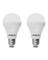 2 Lâmpadas Inteligente Controled 3 Tons de Luz E27 9w Branco Frio Ourolux